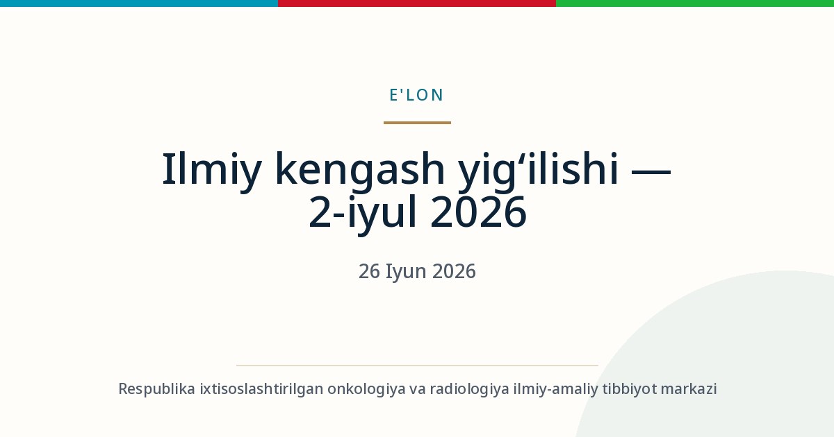 Bilimsel Konsey oturumu — 2 Temmuz 2026
