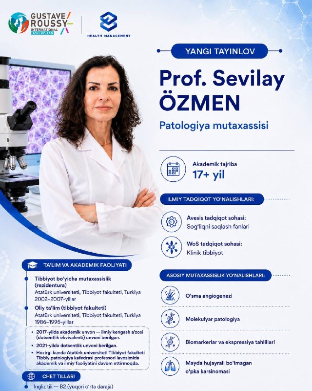 Professor Sevilay Özmen joins the Center as a pathology specialist